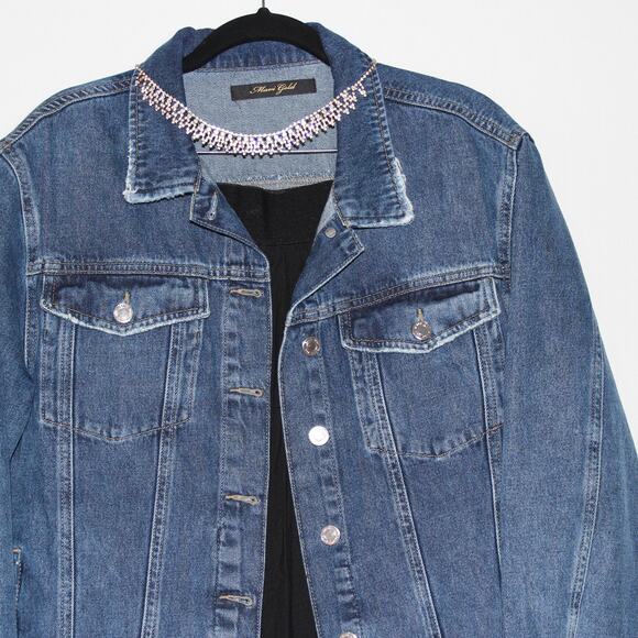 Mavi Jeans Light Wash Boyfriend Jean Jacket Large - Picture 2 of 3